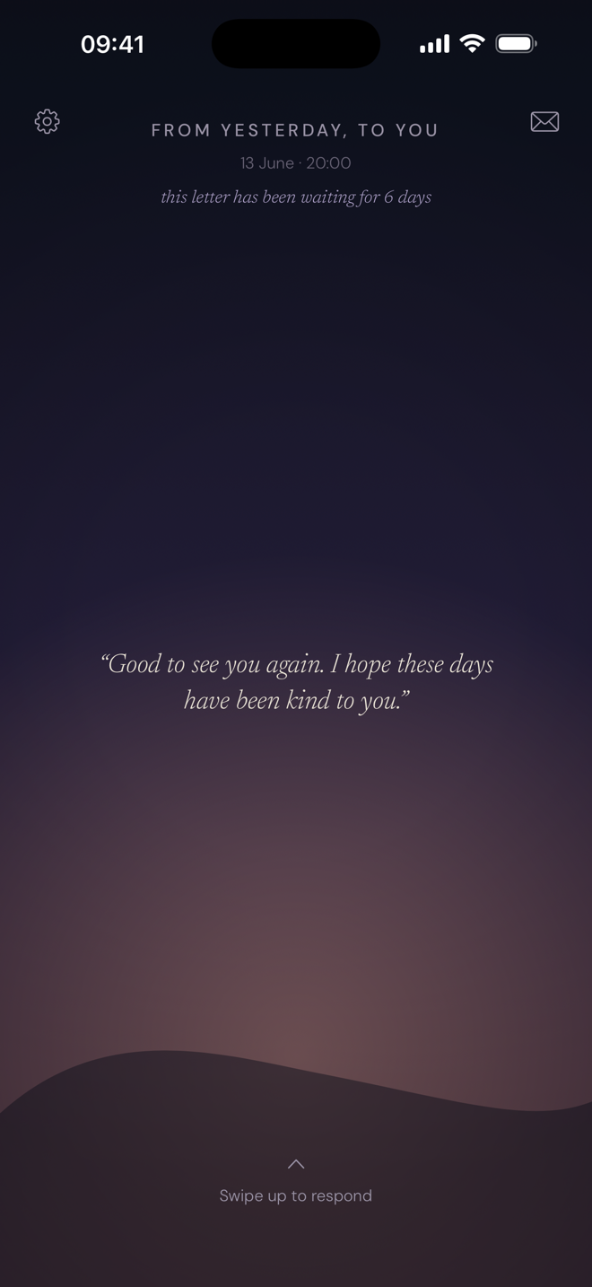 A letter that has been waiting for six days